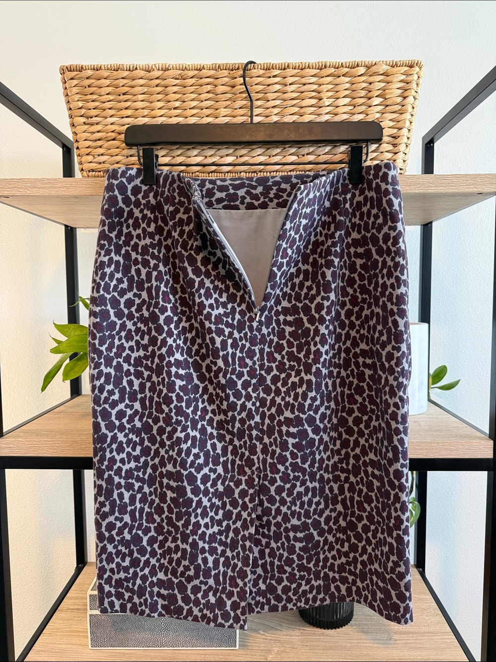 Talbots Woven Colorful Leopard Print Career Pencil Skirt, 10 - Picture 4 of 6